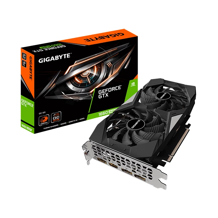 گرافیک گیگابایت GIGABYTE GTX 1660 SUPER GAMING 6G + کارتن و پیچ پلمپ