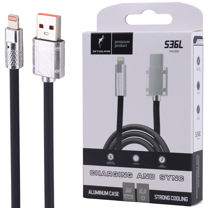 کابل آیفون فست شارژ 2.4 آمپر اسکای دلفین S36L طول 1 متر