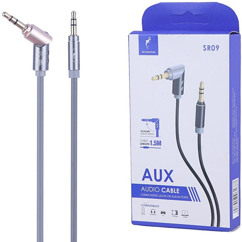 کابل AUX اسکای دلفین SR09 یکسر L طول 1.5 متر